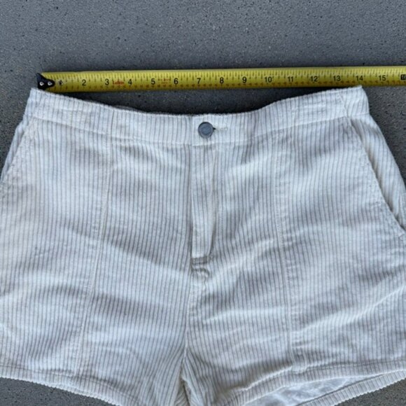 RVCA Women Cream Corduroy 100% Cotton Shorts Size Large - Picture 3 of 7